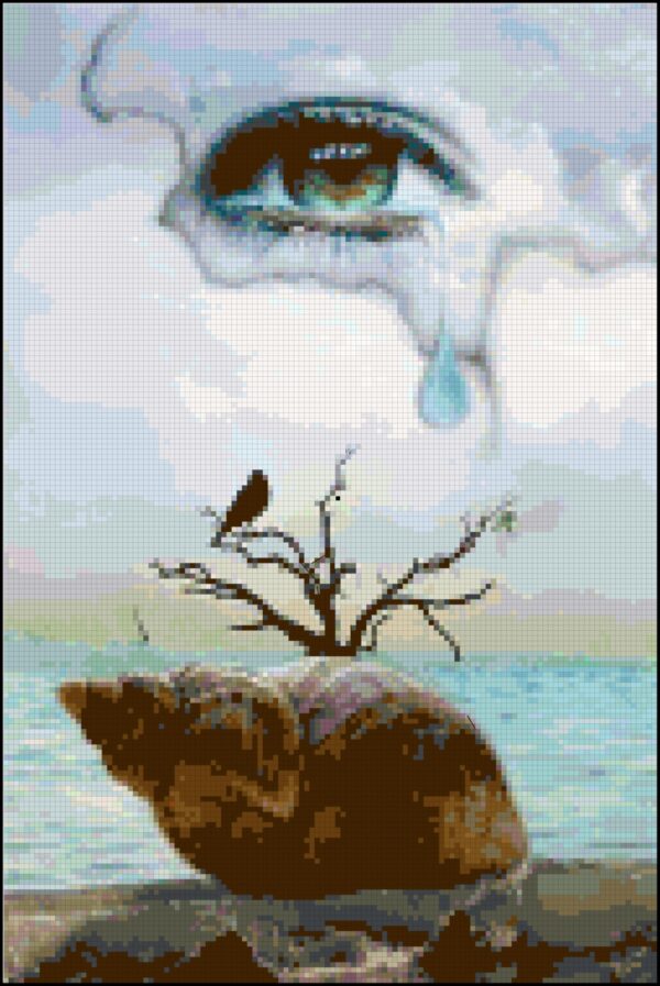 An Ocean Full of Tears - Original Counted Cross Stitch Pattern