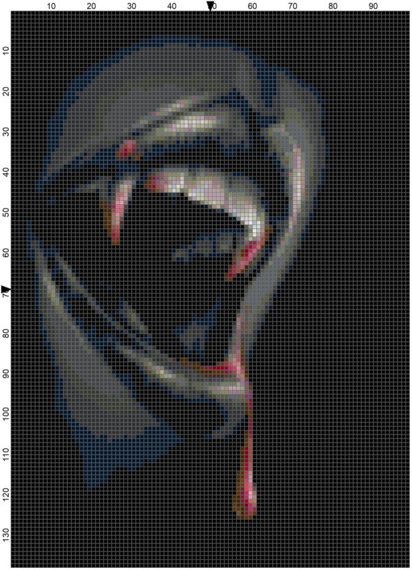 Counted Cross Stitch Pattern of Bloody Fangs - Image 2