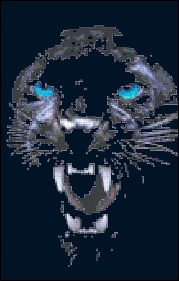 Intricate Panther Cross Stitch Pattern | Full Coverage Design for Intermediate to Advanced Stitchers - Image 2