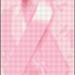 This pattern is a simple pink ribbon representing breast cancer survivers. The pattern calls for about 25 colors of DMC Floss.