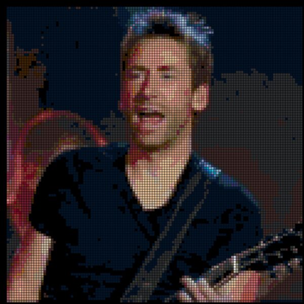 Chad Kroeger from Nickelback Counted Cross Stitch Portrait - Image 3