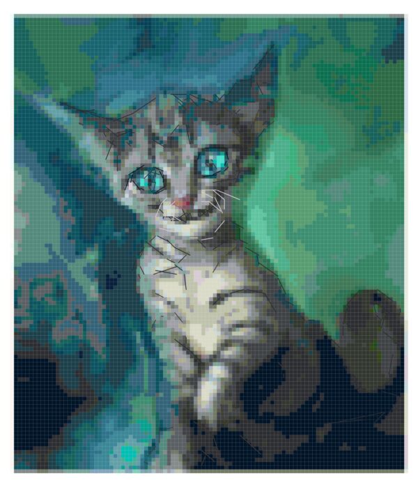 Cheshire Kitty - Counted Cross Stitch Original Pattern - Image 2