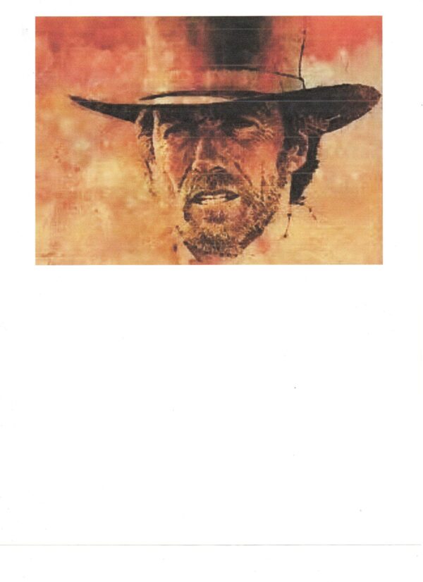 Counted Cross Stitch Original Pattern of Clint Eastwood Western Style - Image 2