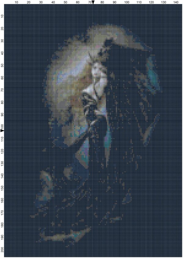 Dark Goddess Original Counted Cross Stitch Pattern - Image 3