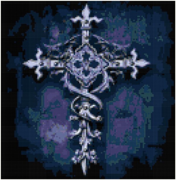 Gothic Cross of Hope Counted Cross Stitch Pattern - Instant Download!💖 (DMC Compatible)