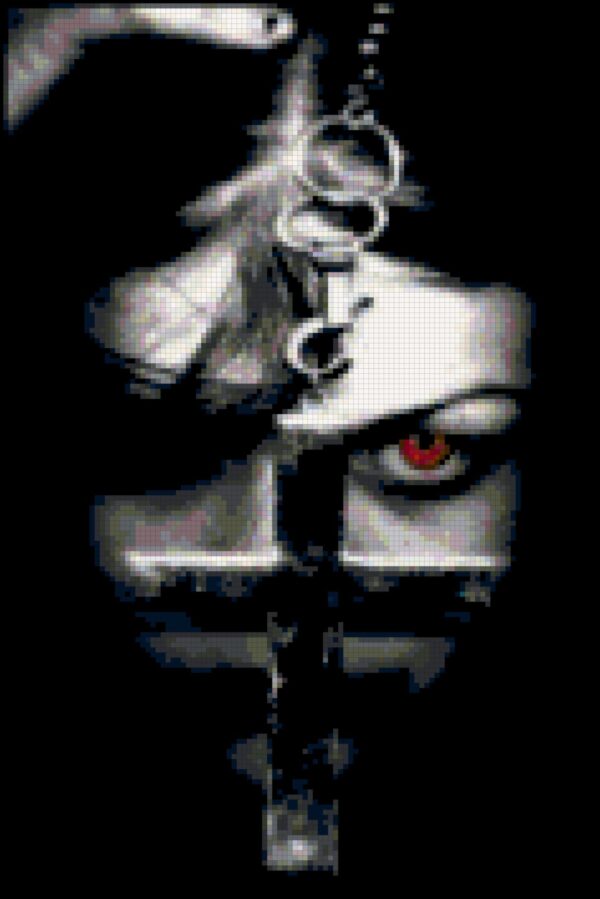 Gothic Girl With Cross Stitch Pattern - Image 2