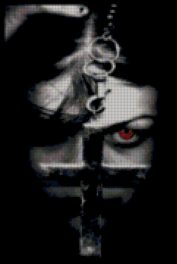 Gothic Girl With Cross Stitch Pattern - Image 3