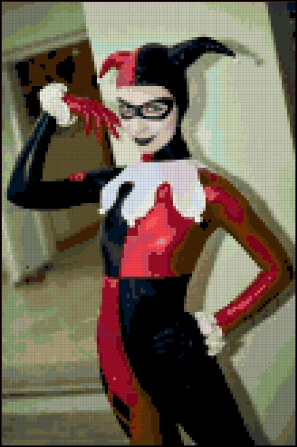 HARLEY QUINN Counted Full Coverage Cross Stitch Pattern - Image 3