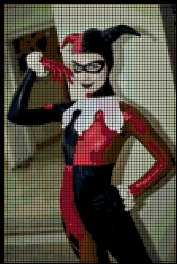 HARLEY QUINN Counted Full Coverage Cross Stitch Pattern - Image 2