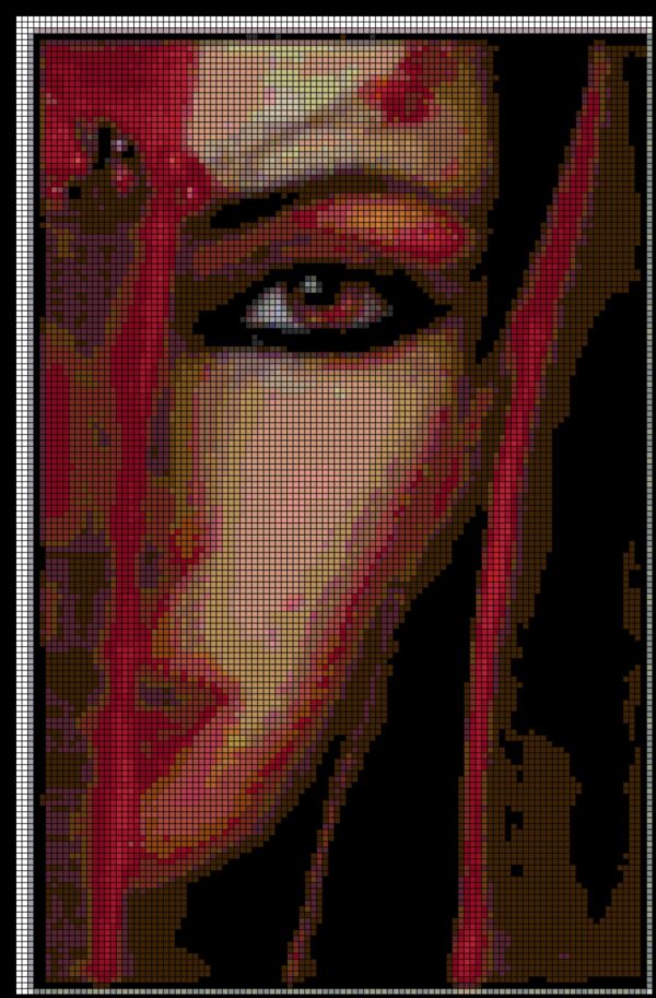 Jeweled Eye Original Counted Cross Stitch Pattern - Image 3