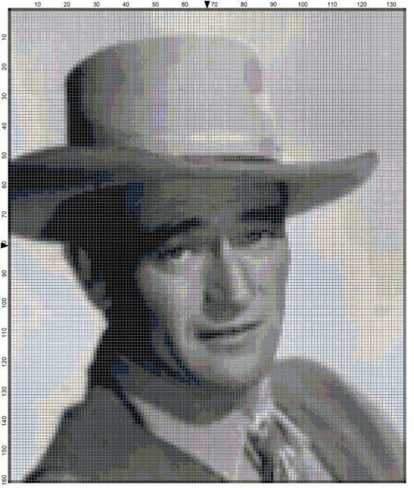 John Wayne (The Duke) Cross Stitch Pattern - Image 2