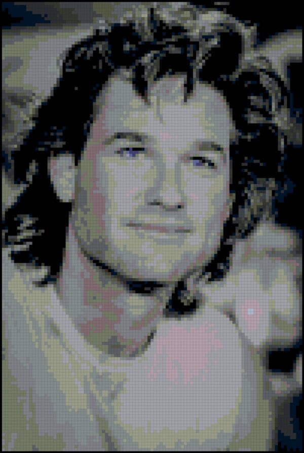 Kurt Russell Cross Stitch Pattern - Full Coverage Design for Intermediate Stitchers - Image 2