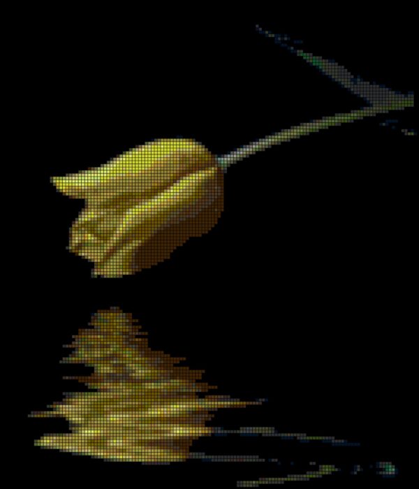 Reflective Yellow Tulips Counted Cross Stitch Pattern - Image 3