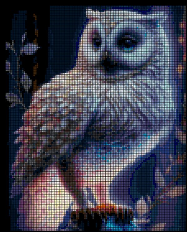 Stunning Snowy Owl Full Coverage Cross Stitch Pattern - Instant Download - Image 3