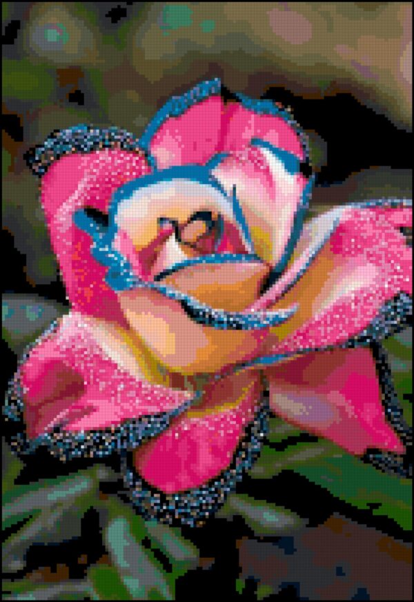 Original Counted Cross Stitch Pattern - Speckled Rose - Image 2