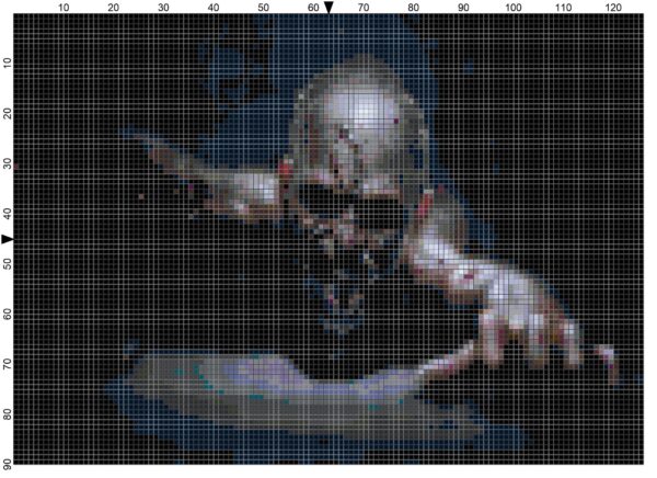 The Crawler Full Coverage Counted Cross Stitch Pattern - Image 3