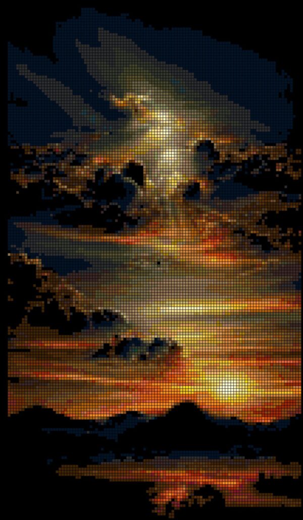 The Skies Opened Up Original Counted Cross Stitch Pattern - Image 3