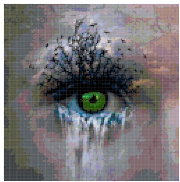 Eye of the Earth Counted Cross Stitch Pattern - Intermediate Level - Image 2