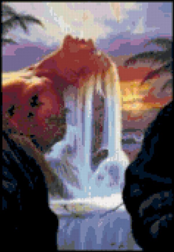 Waterfall Illusion Counted Cross Stitch Pattern - Image 2