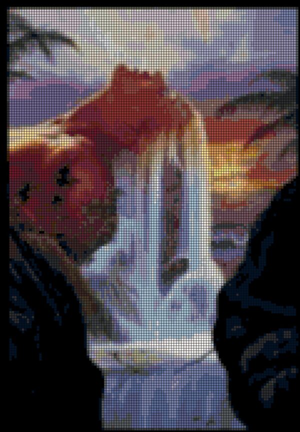 Waterfall Illusion Counted Cross Stitch Pattern - Image 3