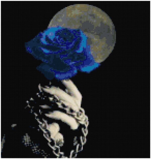 Blue Rose - An Original Counted Cross Stitch Pattern