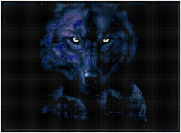 Counted Cross Stitch Pattern - Dark Wolf