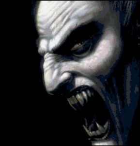 Dracula Original Counted Cross Stitch Pattern