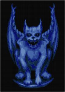 Counted Cross Stitch Pattern of a Gargoyle