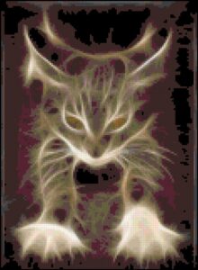 Counted Cross Stitch Pattern - Lightening Cat