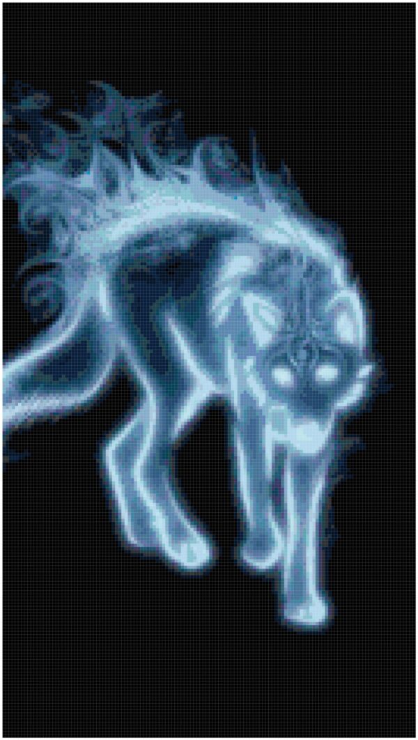 Spirit Wolf Full Coverage Counted Cross Stitch Pattern!