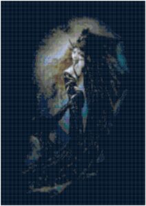 Dark Goddess Original Counted Cross Stitch Pattern