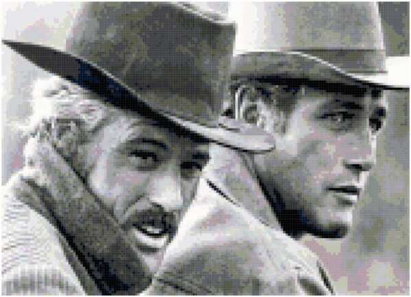 Advanced Counted Cross Stitch Pattern - Butch Cassidy and the Sundance Kid