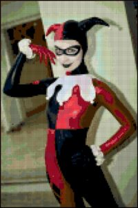 HARLEY QUINN Counted Full Coverage Cross Stitch Pattern