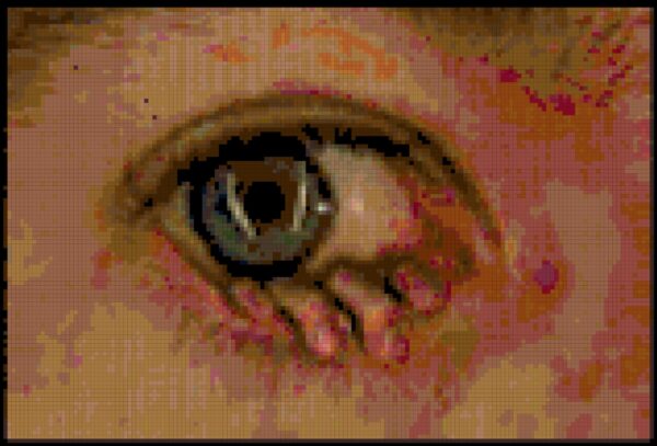 Hand Eye Coordination - Original Counted Cross Stitch Pattern (157 x 106 Stitches)