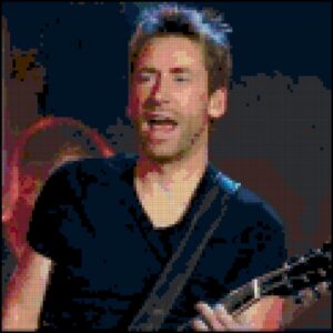 This pattern is of Chad Kroeger - the lead singer of Nickelback. The pattern calls for about 95 colors of DMC Floss.