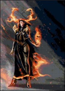 HOT Skull Queen Original Cross Stitch Pattern